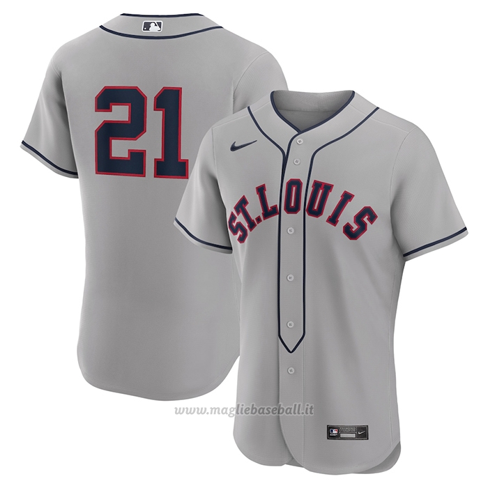 Maglia Baseball Uomo St. Louis Cardinals Lars Nootbaar 2024 Rickwood Classic Autentico Grigio